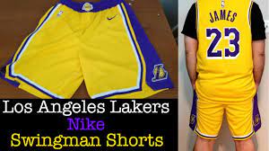 Display your spirit with officially licensed los angeles lakers shorts in a variety of styles from the ultimate sports store. Nike X Los Angeles Lakers Swingman Shorts 2018 2019 Matching Lebron Jersey Youtube