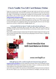 Inc.please see back of card for issuer. Check Vanilla Visa Gift Card Balance Online By Vanila Gift Issuu