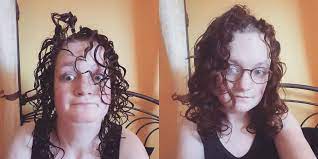 Scrunching Out The Crunch Before And After Gel Is Weird Long Curly Hair Scrunch Out The Crunch Curly Hair Inspo