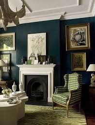 House And Home Dark Blue Living Room Dark Blue Living Room Blue Living Room Living Room Green
