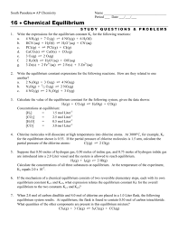 Don't have an account yet? 16 Chemical Equilibrium