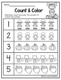 Free Fall Math Counting 1 10 By Jenny Lynn Creations Tpt Fall Math Fall Math Activities Kindergarten Math Counting
