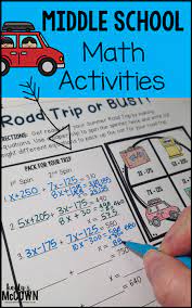End Of Year Middle School Math Activities Maths Activities Middle School Middle School Activities Math Projects Middle School
