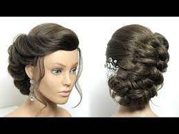 Braided Bun Hairstyle Easy Updo Tutorial For Medium Long Hair Youtube Hair Updos Tutorials Medium Long Hair Prom Hairstyles For Long Hair