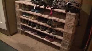 A shoe rack doesn't have to be fancy; Shoe Rack From Pallets Youtube