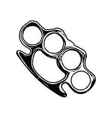 Brass Knuckles Vector Image On Vectorstock Brass Knuckles Brass Knuckle Tattoo Brass Knuckles Drawing