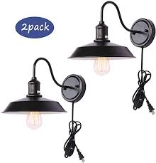 Bedside 41 99 Kingmi Dimmable Wall Lamp Black Industrial Vintage Farmhouse Wall Sconce Lightin In 2020 Farmhouse Wall Sconces Farmhouse Wall Lighting Black Wall Lamps