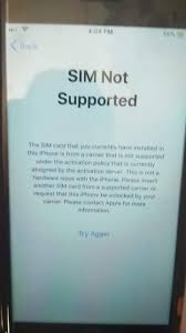 Choose a payment method · 3. Sim Not Supported Apple Community