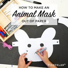 This diy paper mask idea is so easy, that even your children can take full reign of the project! Art Prompt How To Make An Animal Mask Out Of Paper Tinkerlab