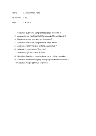 Check spelling or type a new query. Doc Otomatisasi Perkantoran Copy Muhammad Rofal Academia Edu