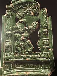 Stove Tile Depicting Baptism Of Christ Mid To Late 16th Century Antike Fliesen Kacheln Baumaterialien