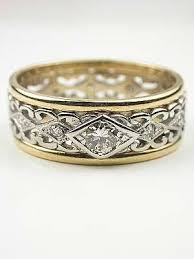 Two Toned Vintage Wedding Ring Rg 3333 Wedding Rings Vintage Wedding Rings Diamond Wedding Rings
