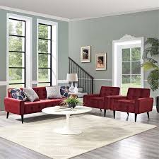 We offer a large selection of luxury sofa sets, ranging from victorian styled furniture to very modern italian designs. Modway Delve 3 Piece Velvet Tufted Sofa Set In Maroon Eei 2970 Mar Set