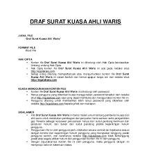 Surat ini biasanya dibuat oleh seorang anak atau anggota keluarga yang berhak menerima warisan dari orang yang telah meninggal dunia. Contoh Surat Kuasa Warisan Tanah