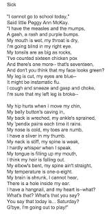 Sick Shel Silverstein Favorite Think This At Work Quite Often These Days Silverstein Poems Funny Poems For Kids Reading Poems