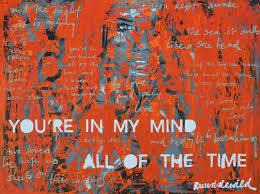 As a radio dj he would talk for hours each day, as a painter he composes his paintings around music lyrics. Ruud De Wild Art Gallery Voute