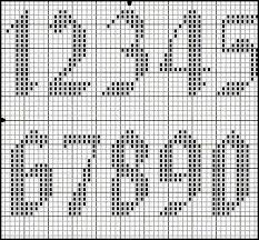 Numeral Ponto Cruz Filet Crochet Numbers Cross Stitch