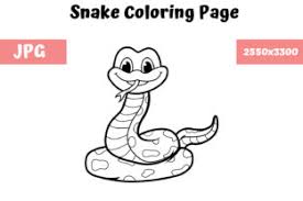 Feel free to print and color from the best 36+ cartoon snake coloring pages at getcolorings.com. Coloring Book Page For Kids Snake Grafik Von Mybeautifulfiles Creative Fabrica