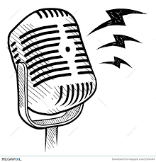 Retro Microphone Drawing Illustration 22434749 Megapixl The microphone had battery corrosion issues and was destroyed. retro microphone drawing illustration