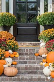 Fall Porch Decor Statement Making Front Steps Kelley Nan Fall Decorations Porch Fall Porch Fall Patio