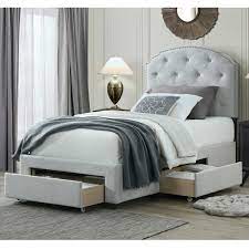 Maybe you would like to learn more about one of these? Dg Casa Argo Tufted Upholstered Panel Bed Frame With Storage Drawers And Nailhead Trim Headboard Twin Size Storage Bed In Platinum Linen Style Fabric Walmart Com Walmart Com