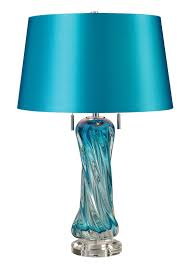 Blown Glass Table Lamp In Turquoise Sea Blue So Gorgeous Glass Table Lamp Table Lamp Blue Table Lamp