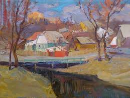 Near The Strizhen River 2020 Oil Painting By Victor Onyshchenko Painting Art Art Painting Oil