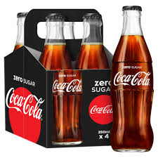 Originally marketed as a temperance drink and intended as a patent medicine. Coca Cola Zero Sugar Glass 4 X 250ml Wilko