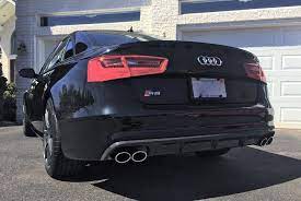 Deval Carbon Rear Diffuser Audi S6 Black Car Audi