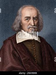 THOMAS HOBBES English political philosopher (1588-1679) His book The  Leviathan in 1651 which argued for an all-power King Stock Photo