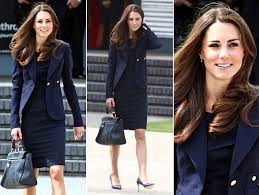 Business Formal Navy Blue Makes Brunette Hair Pop Professional Outfits Business Professional Outfits Interview Attire