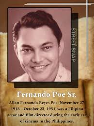 ➡️Poe was the father of Fernando Poe Jr., who later became a prominent  actor and film industry icon. Prior to his son's rise to fame, he was known  as Fernando Poe; he