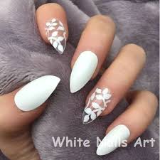 White Nails And Artistic Nail Styles Nailart Nails Summer Nails Colors Designs Nail Art Wedding Wedding Nails Design