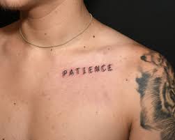 Our patience (script) manifestation tattoo serves as a reminder that good things come to those who wait. Tattoos By Vince Black Widow Tattoo