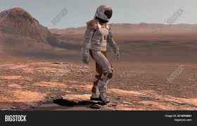 Futuristic astronaut in space suit. Astronaut Wearing Image Photo Free Trial Bigstock