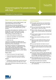 Maybe you would like to learn more about one of these? Personal Hygiene For People Working With Food