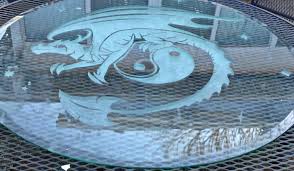 The armond round dining table is what you have been shopping for! Dragon Etched Glass Tabletop By 13dragonwings On Deviantart