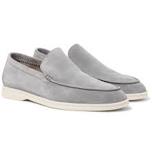 Browse the latest season's menswear from the biggest luxury designers at your leisure. Light Gray Summer Walk Suede Loafers Loro Piana In 2021 Suede Loafers Loafers Loafers Men