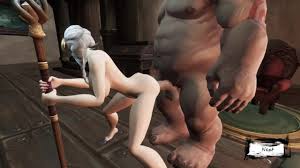 Sexo com um monstro com chifres! Orc fodido em todos os buracos | warcraft,