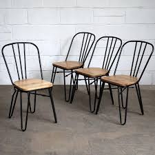 Features Industrial Style Hairpin Style Legs Vintage Rustic Design Light Wood Seat Metal Frame Legs No Asse Chair Metal Kitchen Chairs Vintage Rustic Design