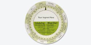 imprint able scheduling wheel