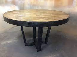 48 Industrial Rustic Round Dining Table Ready To Ship Rustic Round Dining Table Round Dining Table Dining Table