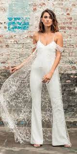 Trend 2018 24 Wedding Pantsuit And Jumpsuit Ideas See More Http Www Weddingforward Com Weddi Bridal Jumpsuit Wedding Dress Jumpsuit Bridesmaids Jumpsuits