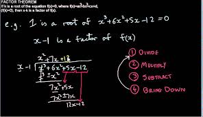 Oct 19, 2020 · factor = root. Solving Cubic Equations Using The Factor Theorem And Long Division Youtube