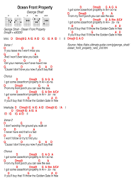 Ocean Front Property By George Strait Acoustic Guitar Music Guitar Chords And Lyrics Country Music Lyrics