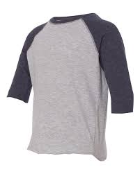 Black And White Baseball Tee Toddler Rabbit Skins 3330 Toddler Fine Jersey Three Quarter Sleeve Baseball T Shirt Wholesale And Bulk Pr Toddler Baseball Jersey Wholesale Shirts Baseball Tshirts