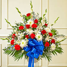 Maybe you would like to learn more about one of these? Red White Blue Sympathy Standing Basket Baskets