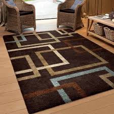 Orian Rugs Soft Shag Linked In Mocha Area Rug Walmart Com Area Rugs Modern Area Rugs Brown Area Rugs