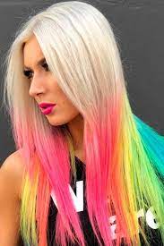 33 Rainbow Hair Styles To Look Like A Unicorn Rainbow Hair Ombre Cool Hair Color Ombre Hair