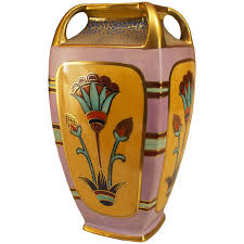 Japanese Art Deco Vase By Noritake Circa 1940s Art Deco Vases Art Deco Pottery Art